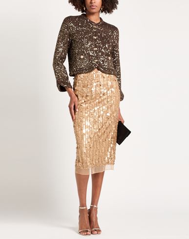 Woman Midi skirt Camel Size 8 Polyester