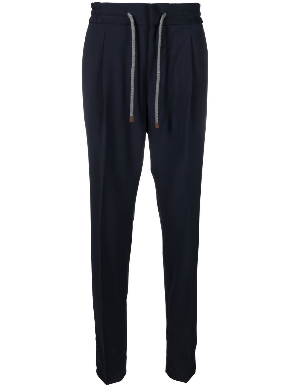 Tapered drawstring trousers - Blue