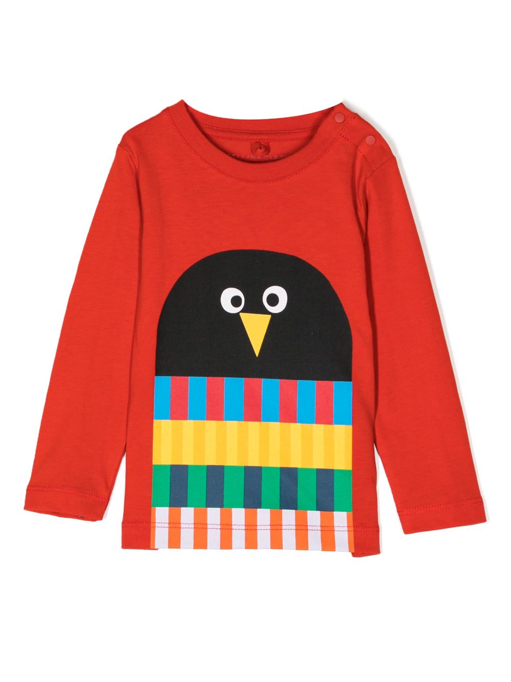 Penguin-print cotton sweatshirt - Red