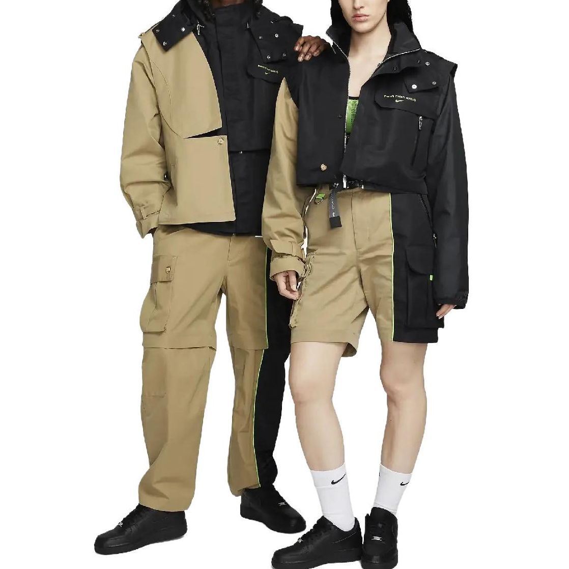 X Feng Chen Wang Transform Jacket 'Black khaki'