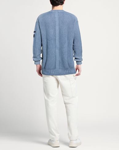 Man Sweater Slate blue Size M Cotton