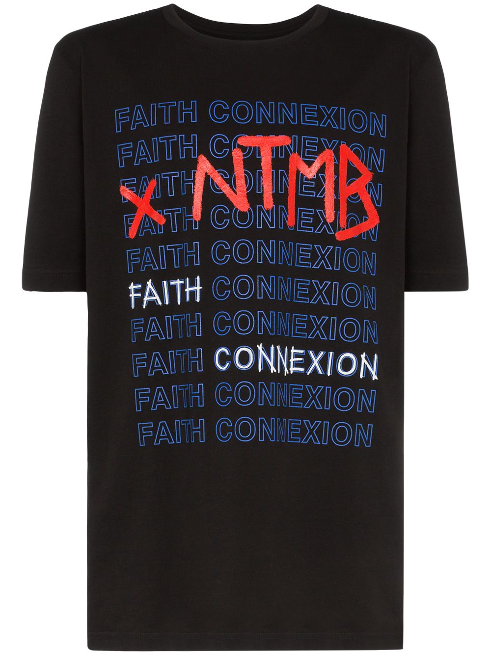 X NTMB logo cotton T-shirt - Black