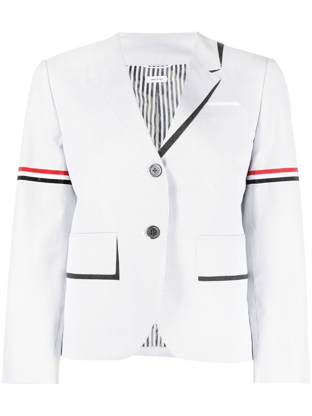 Trompe l'oeil striped blazer - Grey