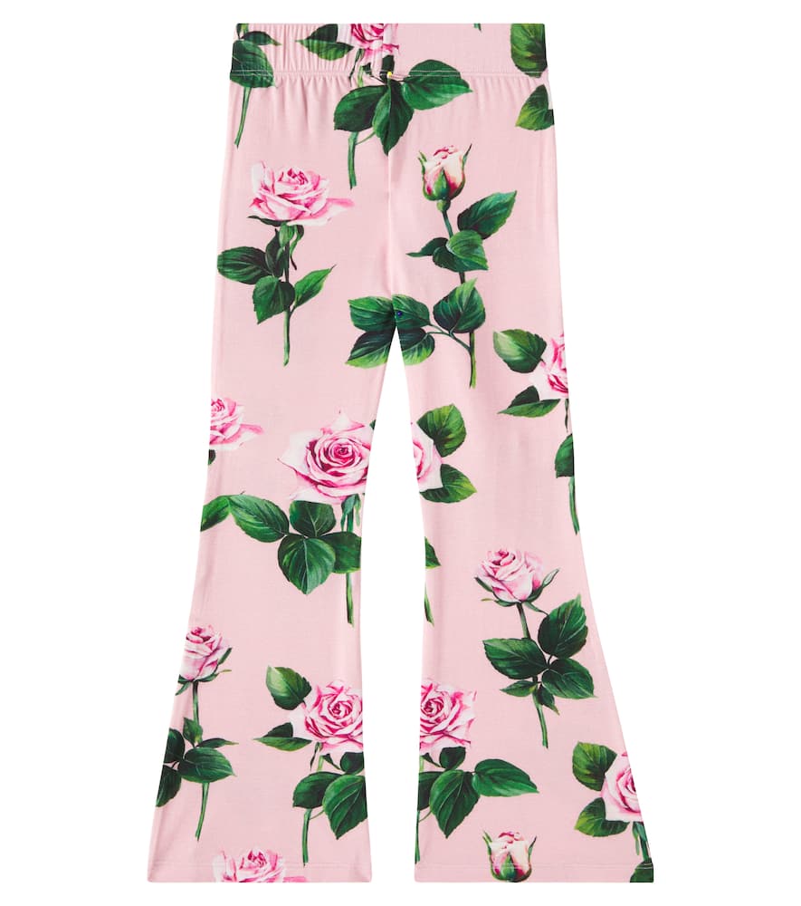 Floral flared sweatpants