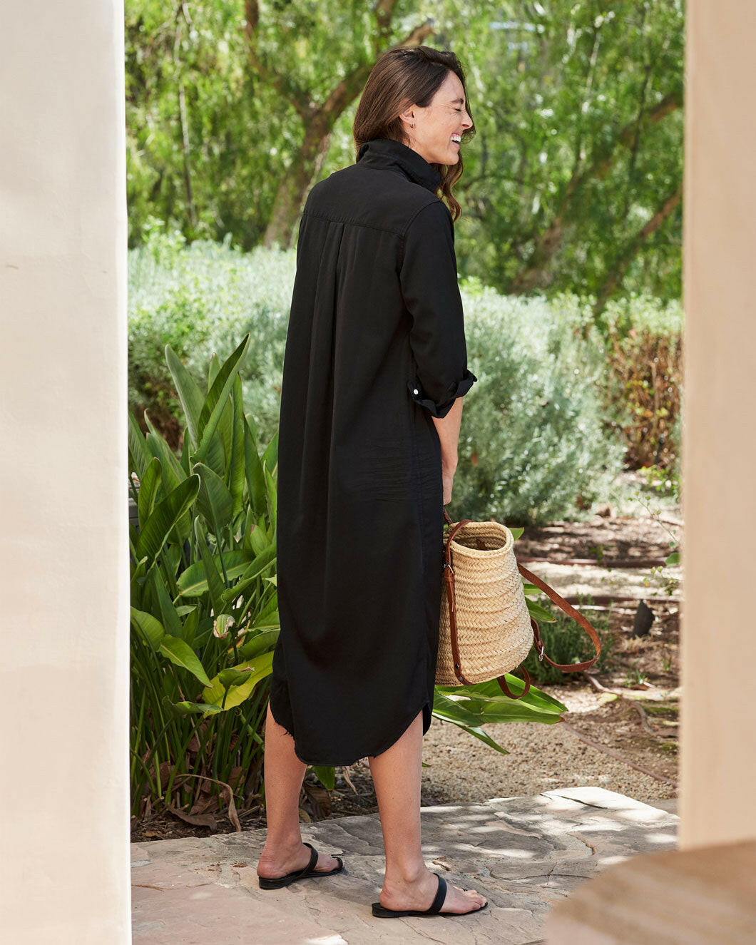 Rory Maxi Shirtdress Blackout