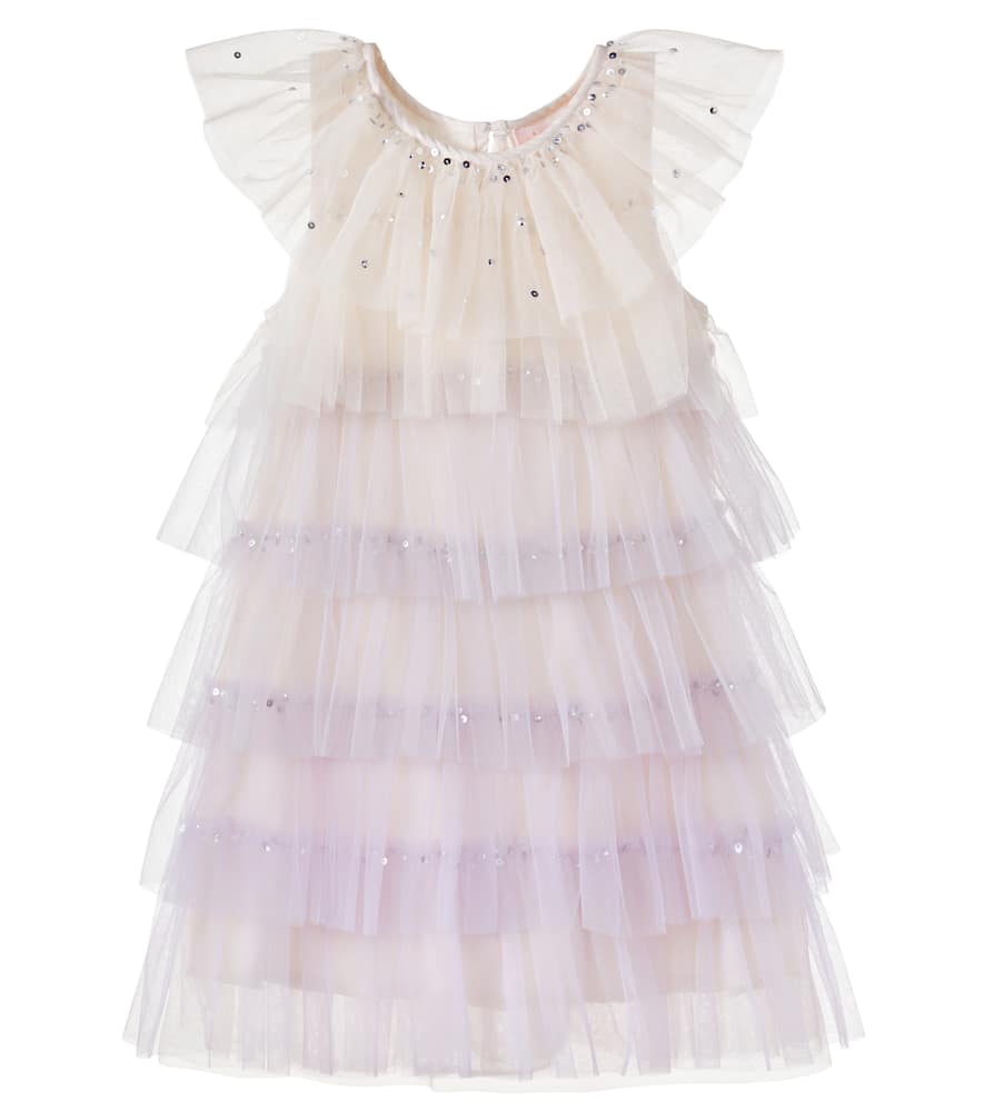 Josette sequined tiered tulle dress
