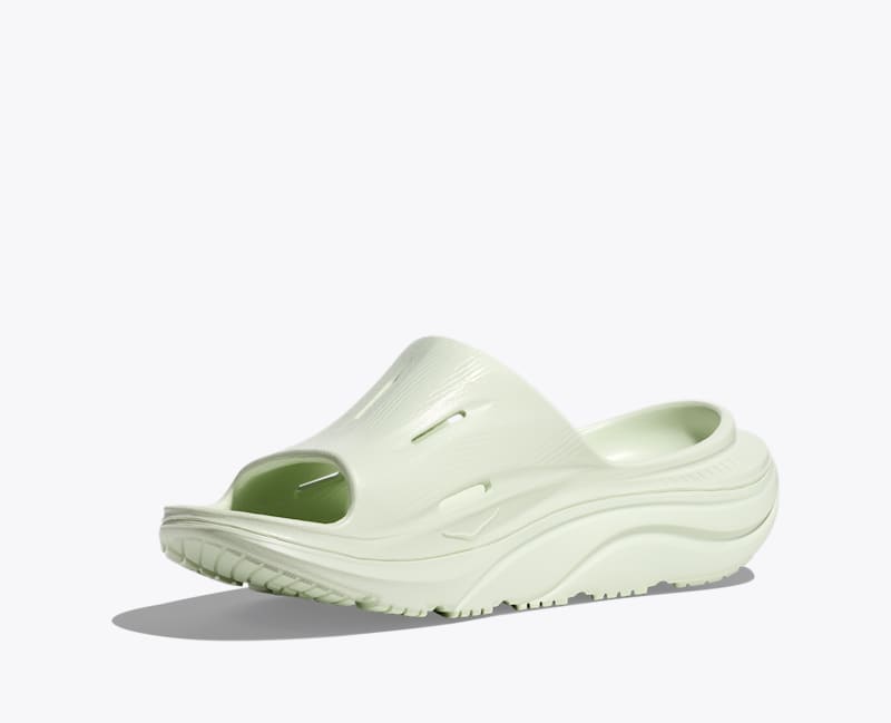 HOKA ORA Recovery Slide 3 Shoes in Sea Glass/Sea Glass