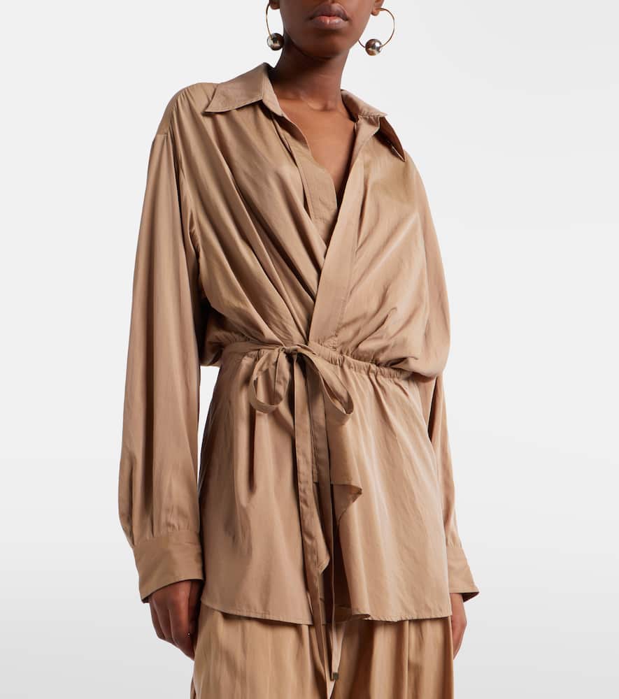 Keren gathered wrap top