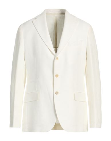 Platinum Man Blazer White Size 40 Linen