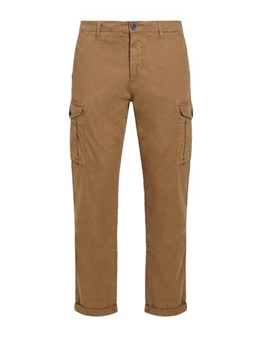 Man Pants Light brown Size 36 Cotton, Elastane