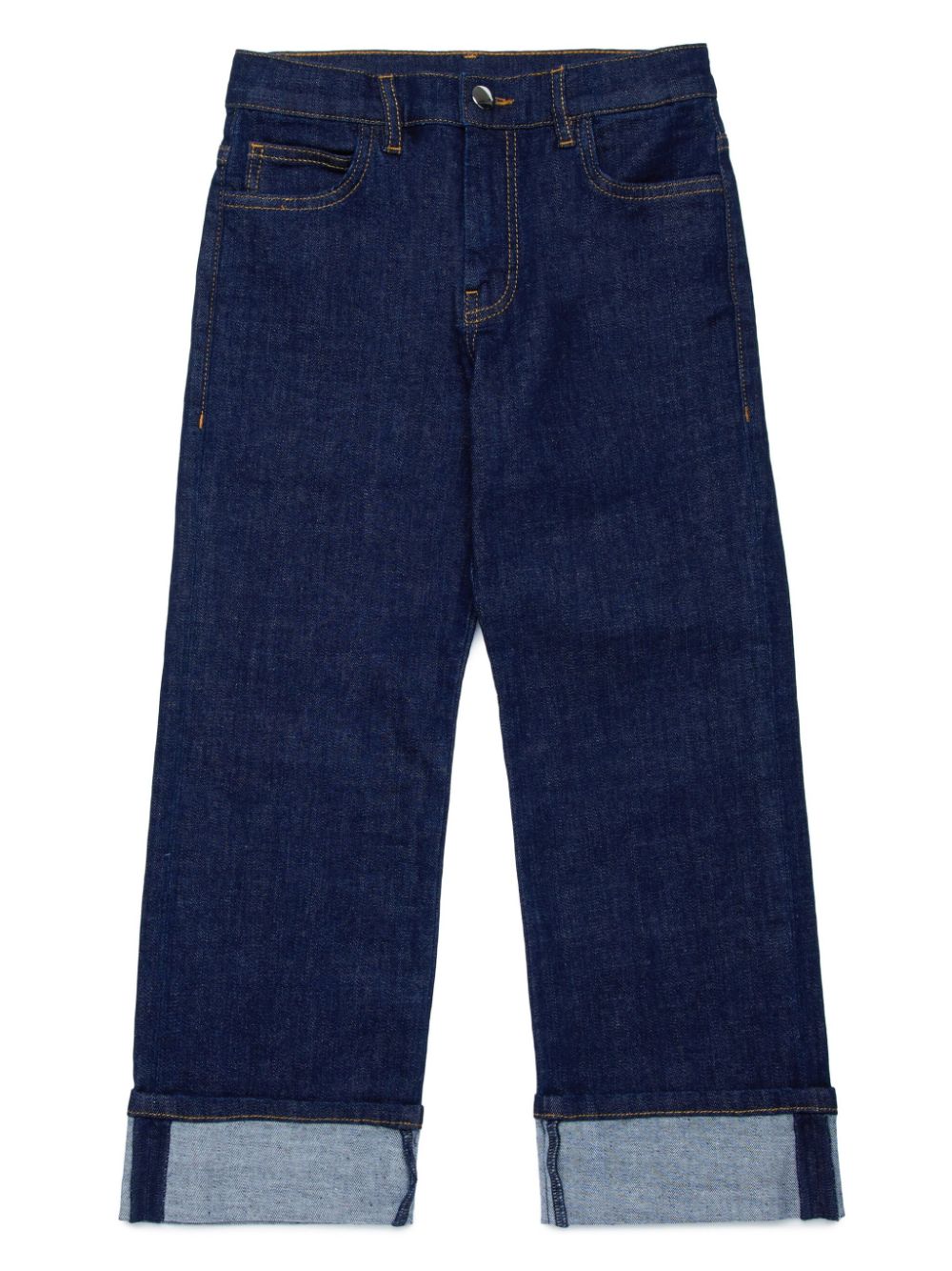 Straight-leg cotton jeans - Blue