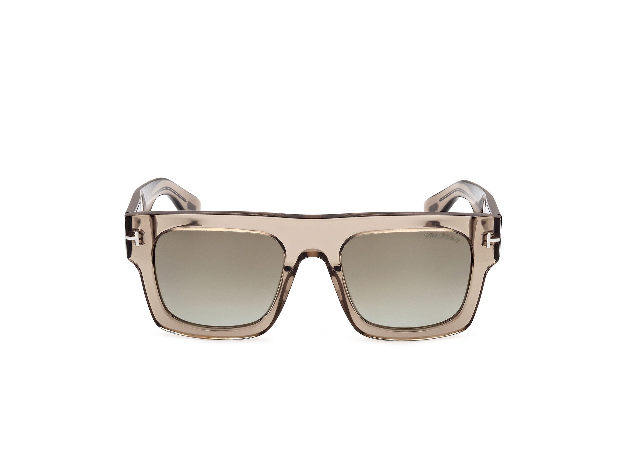 TOM FORD Man TOM FORD FT0711 FAUSTO 47Q Sunglasses Acetate Brown Green Squared Norma