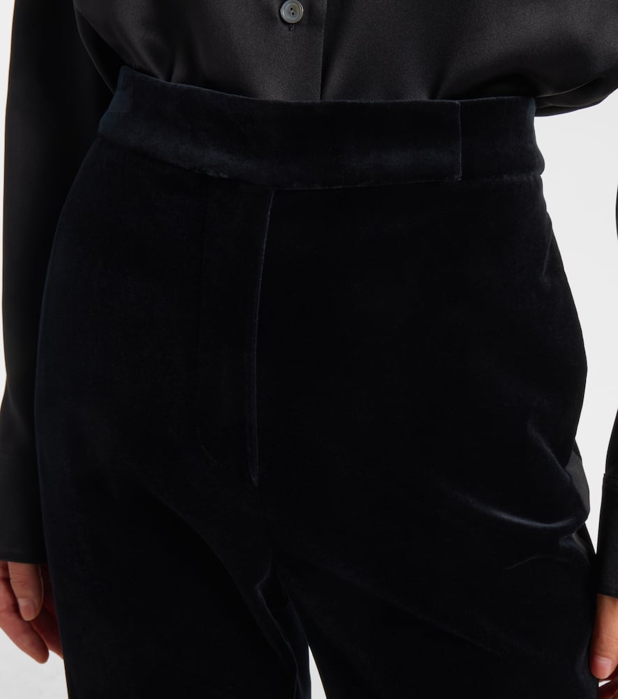 Vetrino cotton velvet flared pants