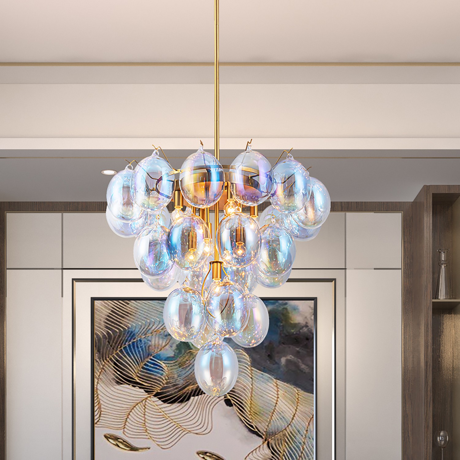Brass Chandelier from the Globo Collection