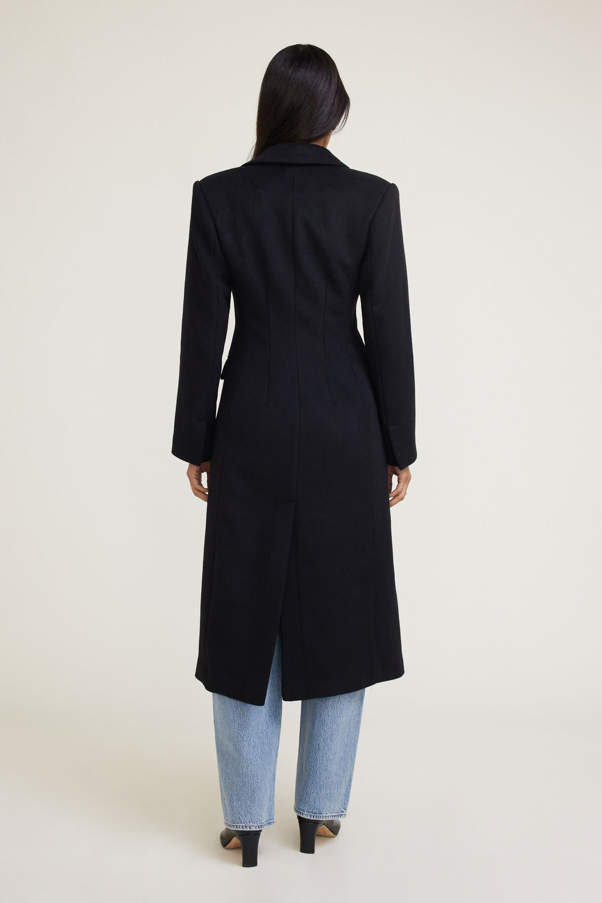 Cinched Wool Coat