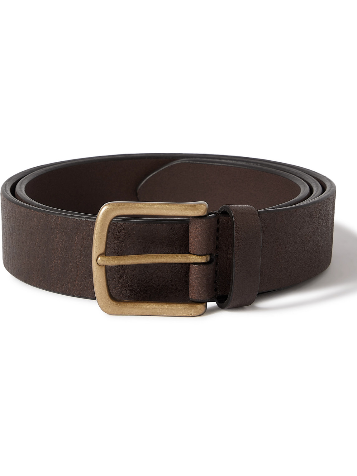 3.5cm Leather Belt - Men - Brown - EU 100
