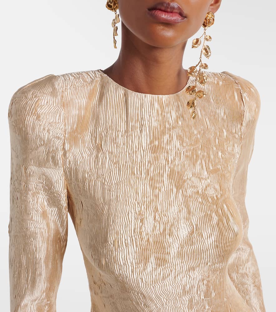 Metallic-effect cocktail dress