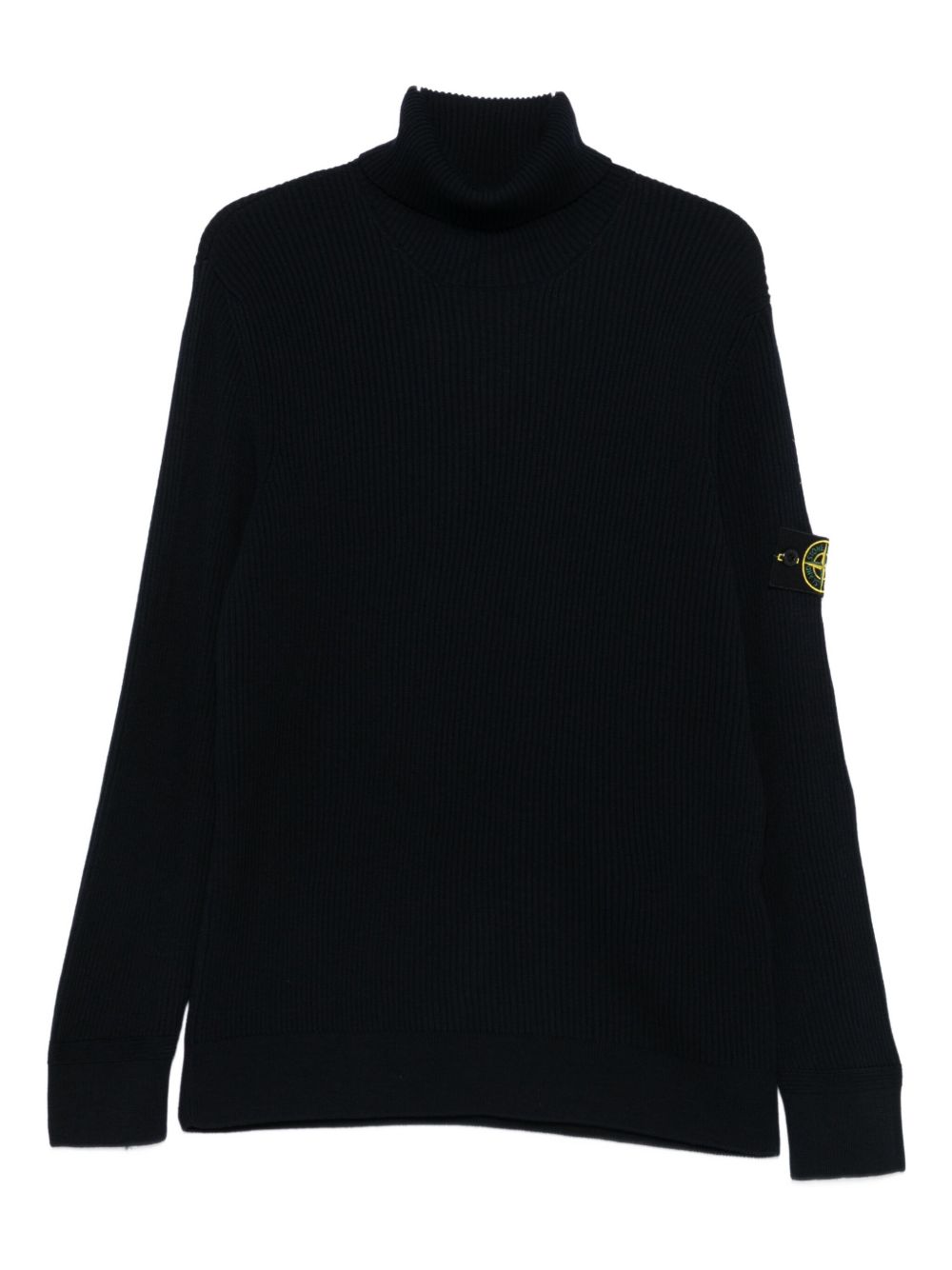 Ribbed Wool Turtleneck Sweater - Regular Fit