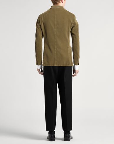 L. b.m. 1911 Man Blazer Military green Size 36 Cotton, Elastane