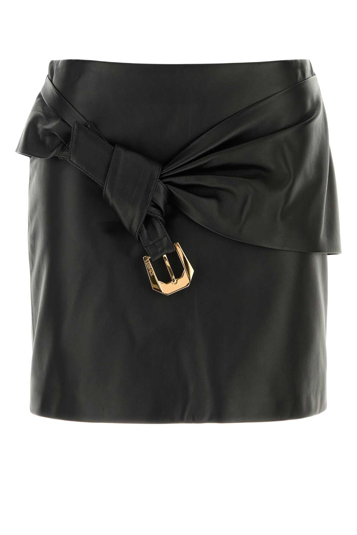 Leather Skirt — Black