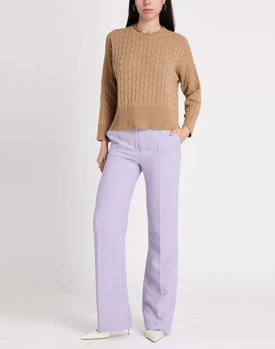 Crochè Woman Sweater Camel Size L Polyamide, Viscose, Wool, Cashmere
