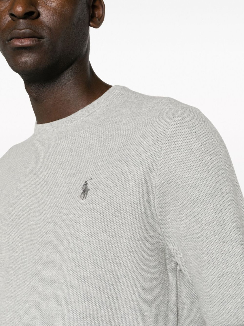 Pony Embroidered Crewneck Knitted Jumper
