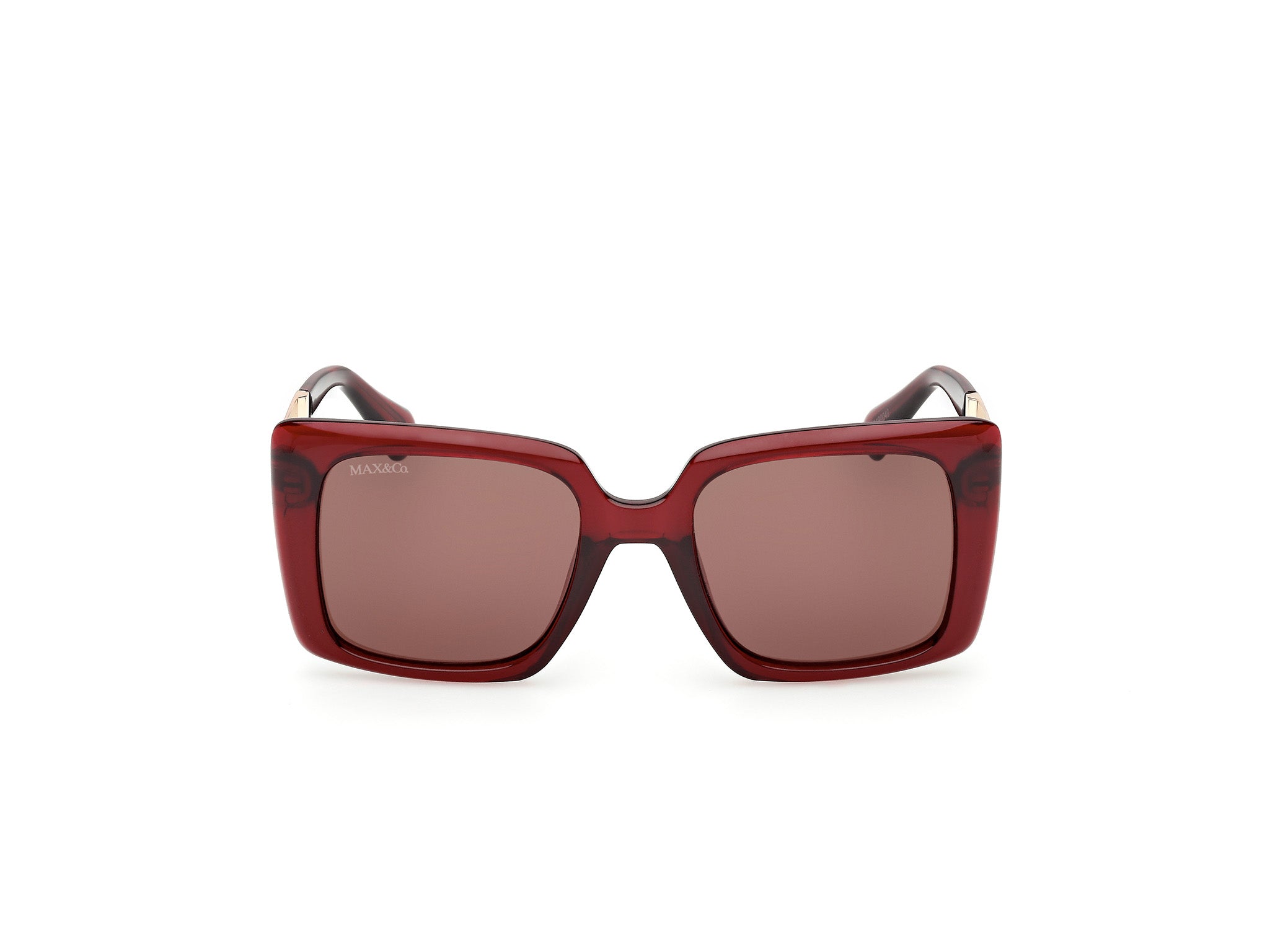 MAX&Co Mujer MAX&Co MO0134 66E Gafas de sol Inyectado Rojo Marrón Cuadrada Norma
