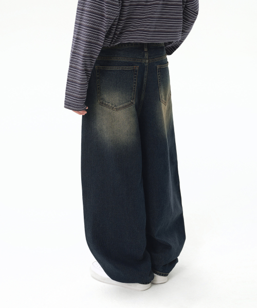 Big Brush Large Balloon Denim Pants