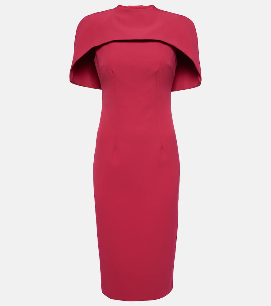 Caped midi dress