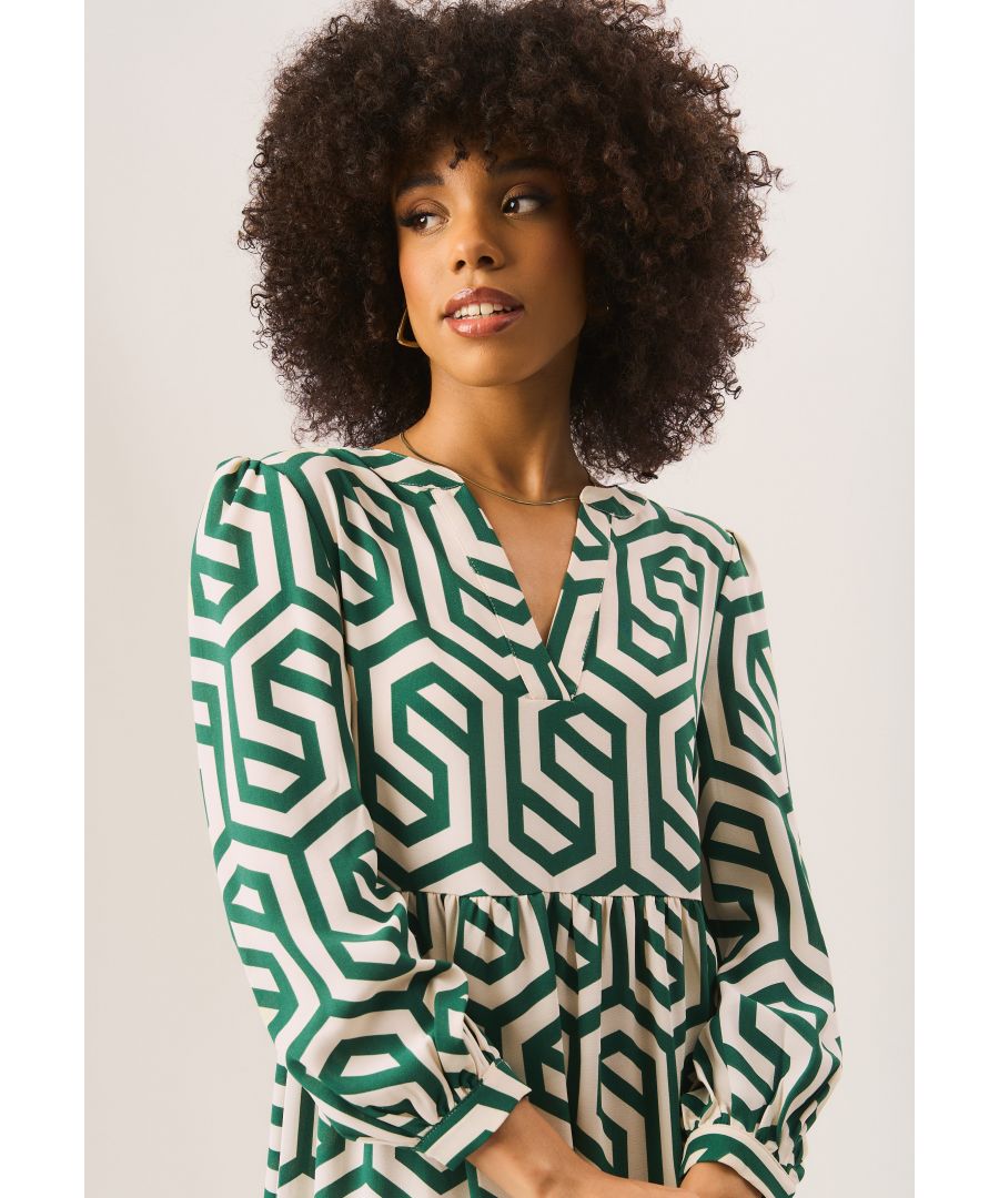 Gini London Womens Long Sleeve Maxi Dress - Green