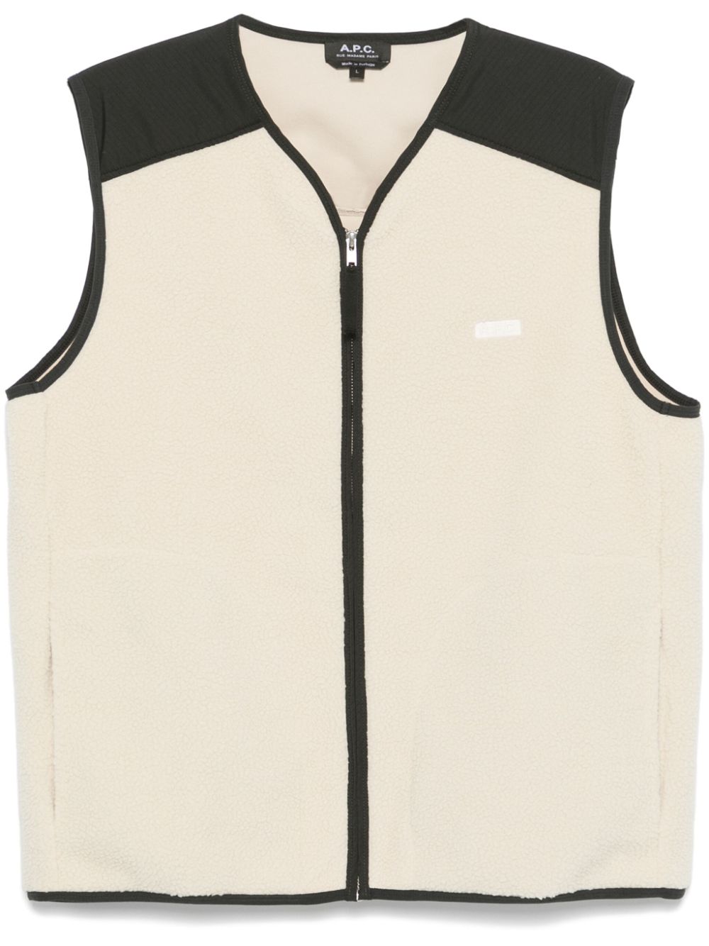 Faux-shearling vest - Neutrals