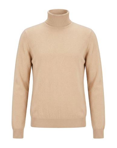 Man Turtleneck Beige Size 36 Cashmere