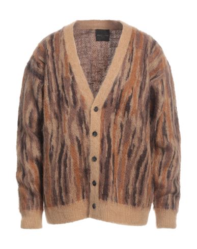 Roberto Collina Man Cardigan Camel Size 36 Mohair wool, Nylon, Wool