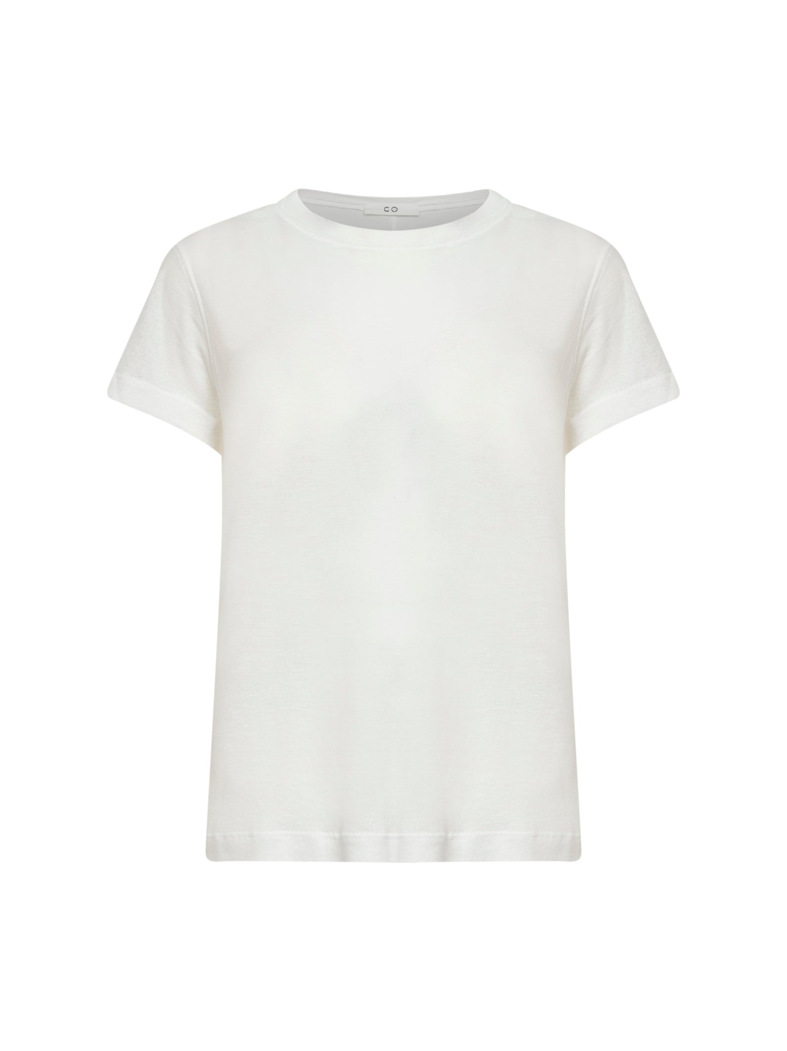 Ribbed Cotton Jersey T-Shirt — White