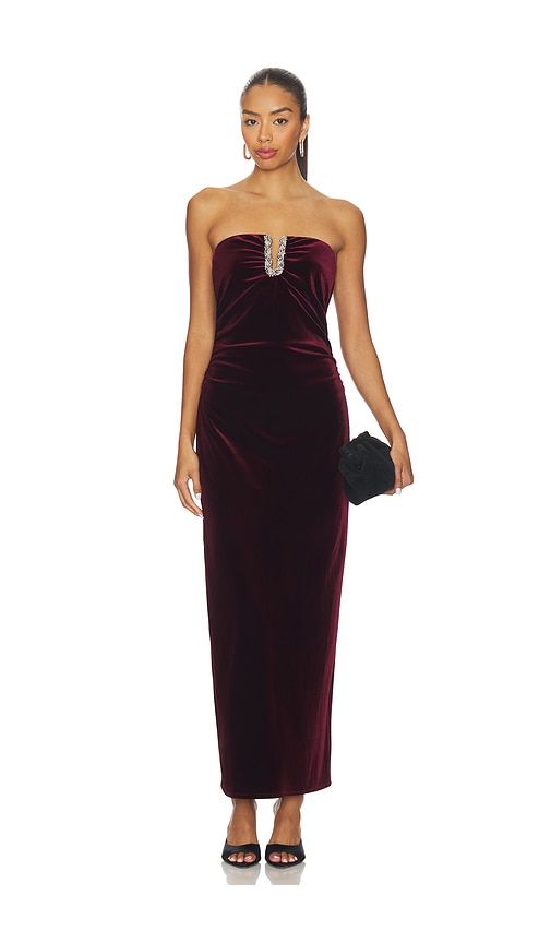 & Reckless Vera Dress in Burgundy. - XS also in L, M