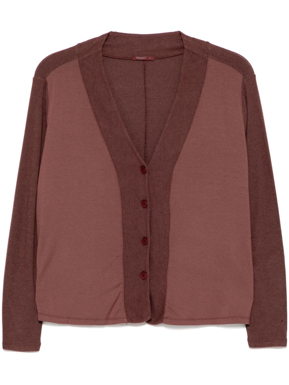 Panelled cardigan - Red