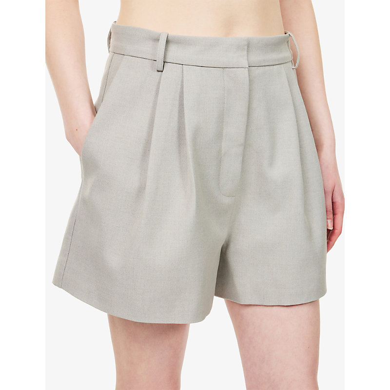 Womens Tailored High-Rise Woven Shorts