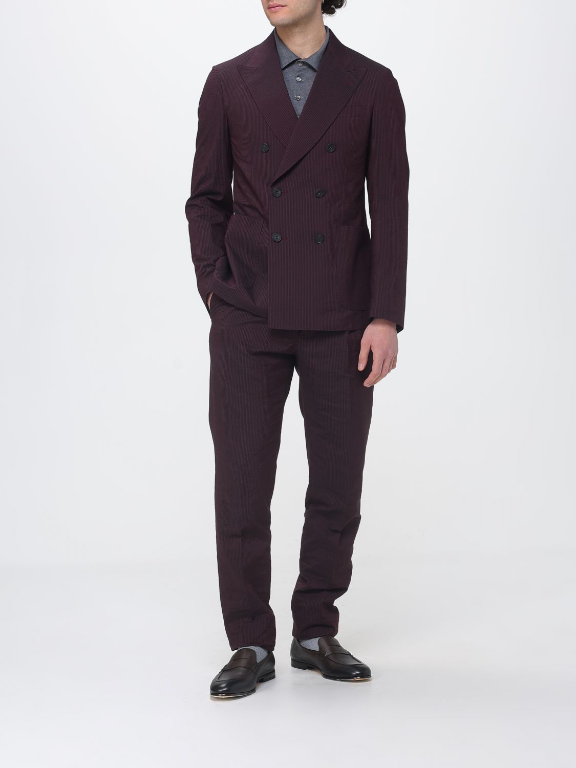 Pants Men color Burgundy