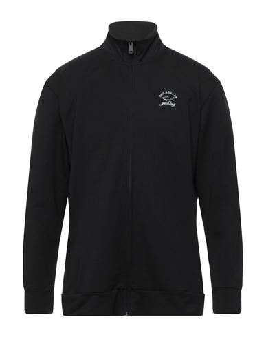 Man Sweatshirt Black Size XXL Cotton, Polyester, Elastane
