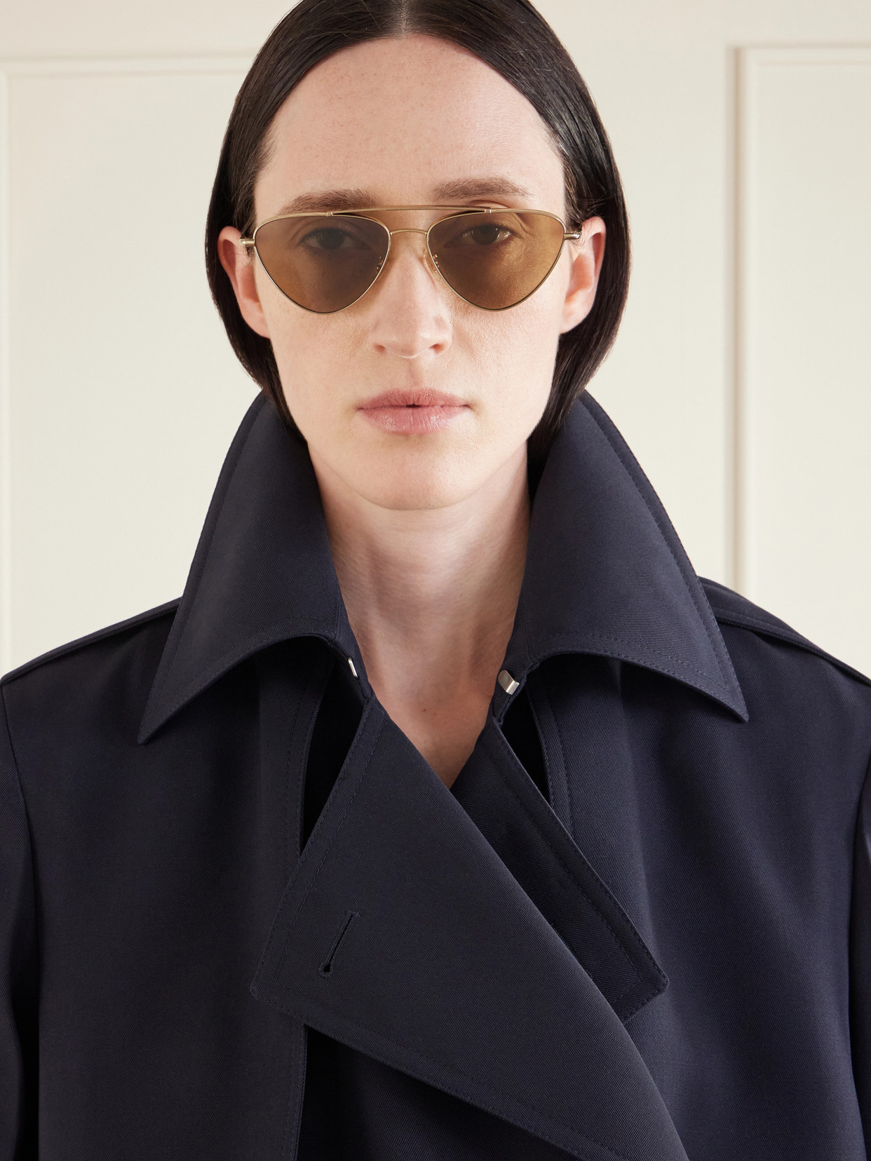 + Jil Sander Aviator-style Gold-tone Titanium Sunglasses - One size