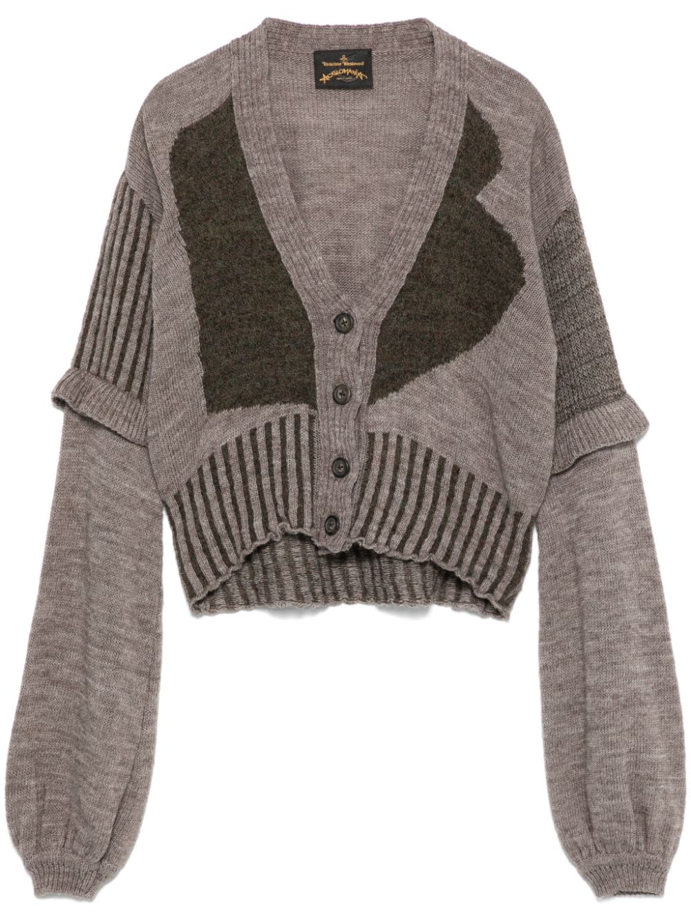 2000s crop cardigan - Grey
