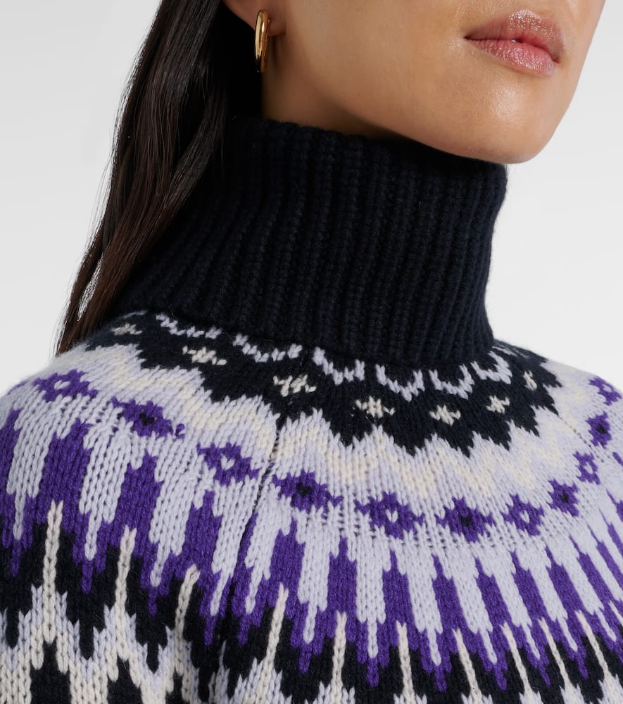 Ingrid jacquard cashmere turtleneck sweater