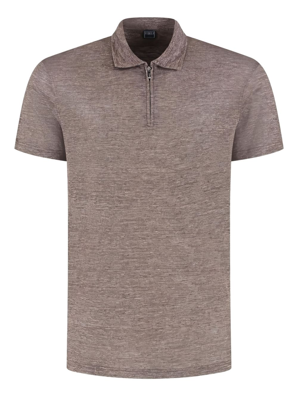 Fedeli short-sleeve polo shirt - Brown