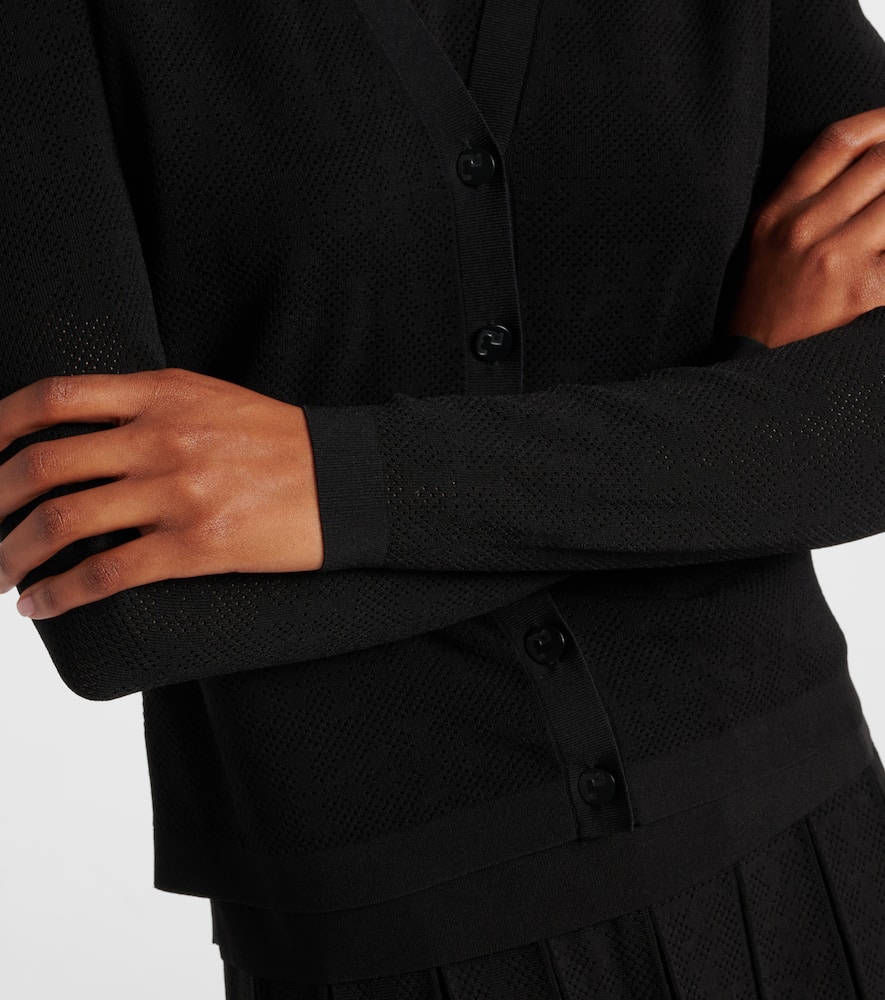T Monogram jacquard cardigan