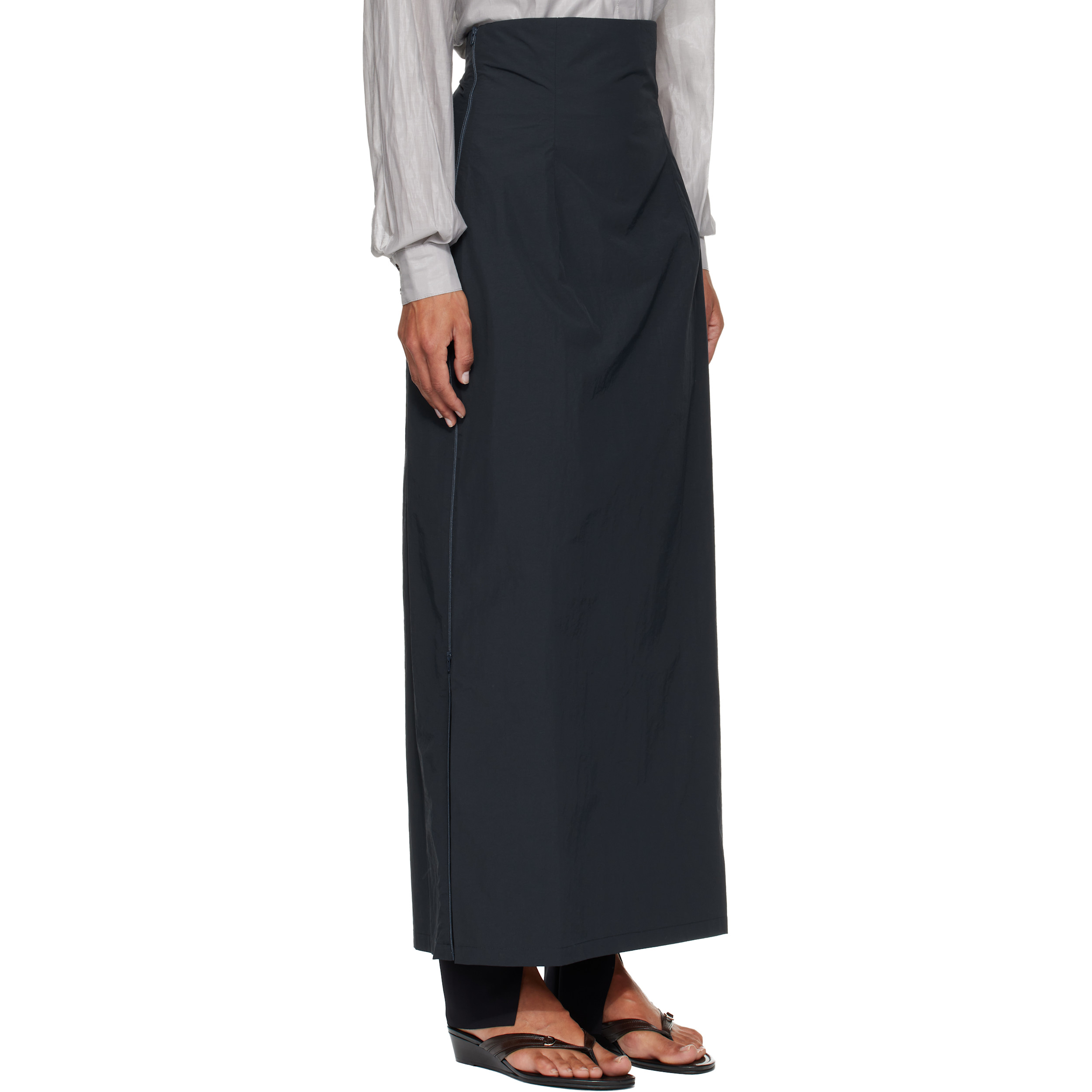 Navy Fosca Maxi Skirt