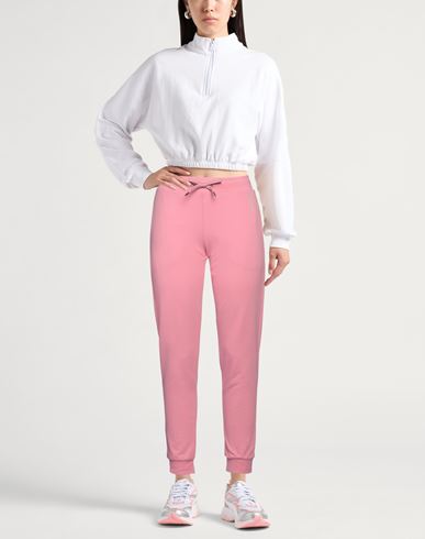 Ea7 Woman Pants Pink Size L Cotton, Elastane