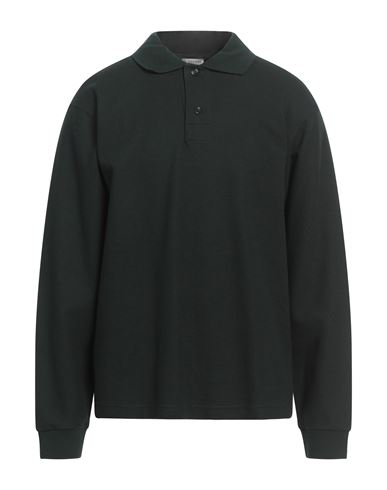 Man Sweater Dark green Size XL Cotton