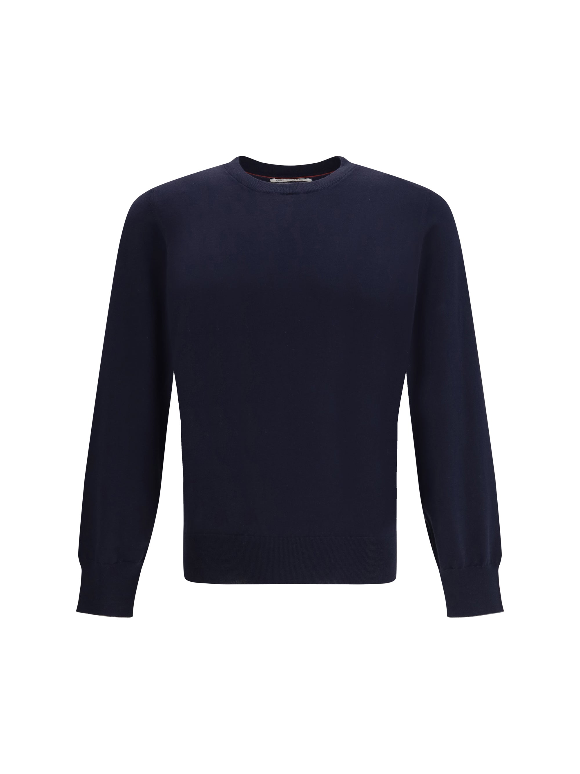 Cotton Crewneck Sweater — Navy