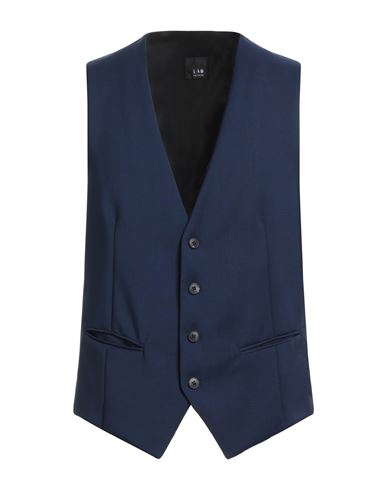 Man Tailored Vest Midnight blue Size 42 Wool