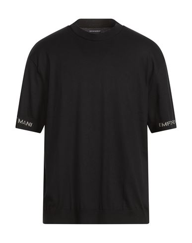 Man Sweater Black Size S Cotton